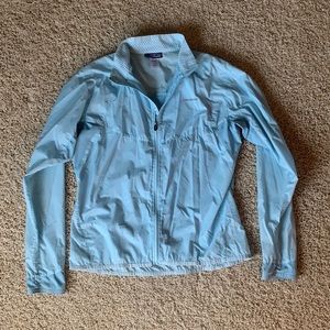 Blue Patagonia wind breaker